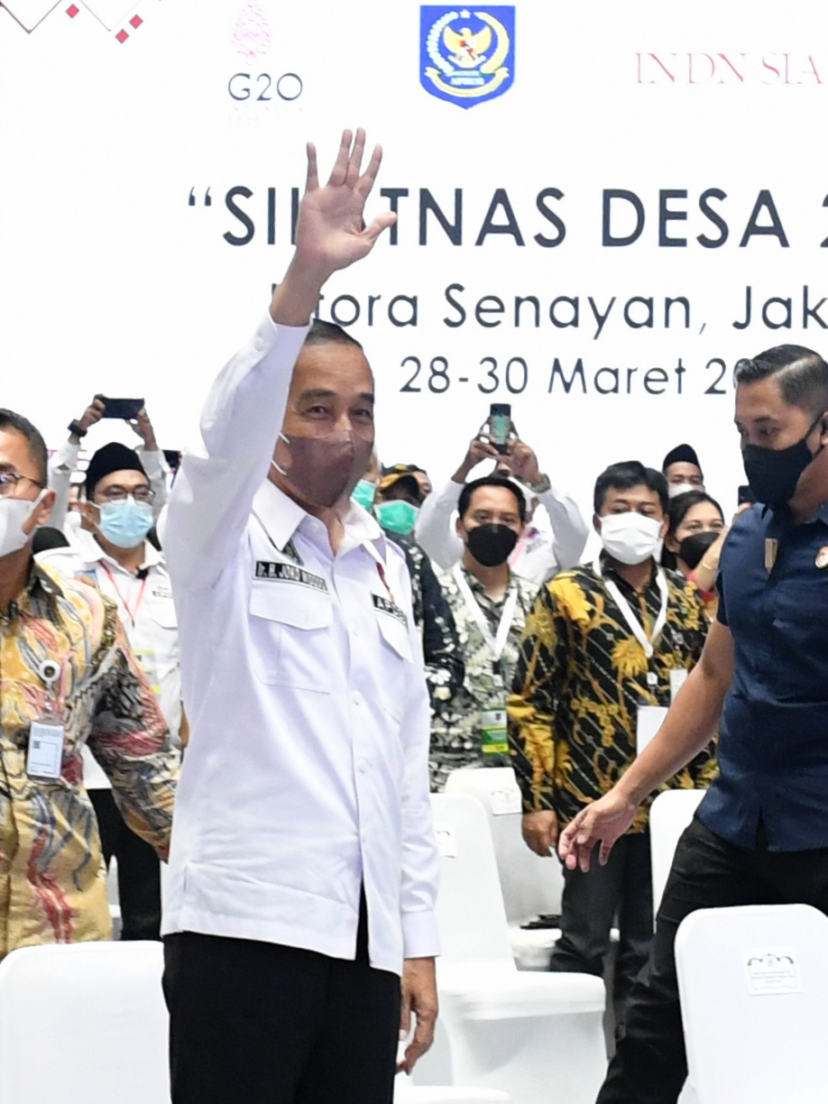 PIDATO PRESIDEN RI PADA PEMBUKAAN SILATURAHMI NASIONAL ASOSIASI PEMERINTAH DESA SELURUH INDONESIA (APDESI) TAHUN 2022,